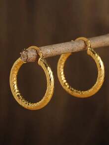1 Pasang Anting Lingkaran Mewah, Hadiah untuk Wanita untuk Pesta, Pertunangan, Ulang Tahun, Hari Valentine - nomor 8 - View 29