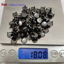 50/100pcs Round Brass 4 Claw Flat Rivets Studs 3/4/5/6/7/8/9/10mm For Leather Craft Costumes Bags Belts Shoes DIY Punk Goth Spike - Multicolor - View 22