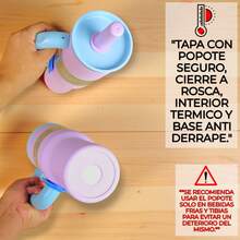 Termo/Vaso De Acero Inoxidable Grande Con Popote Y Tapa lavable, RR-40, 1200 ML,Botella, Vaso, Termo aislante ideal para gym, oficina, picnic, escuela, apto para hombre, mujeres y niños, 10 colores distintos. Vaso con agarradera, Termo de gran capacidad, termo para regalo. - Verde - Ver 5