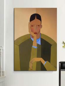 Abstract Portrait Canvas Art, Nordic Picasso Morandi Figure Decoration Painting, Home Living Room, Dining Room, Bedroom, Coffee Shop, Bar, Hotel Wall Decoration, Canvas Wall Art, Art Decoration, No Frame