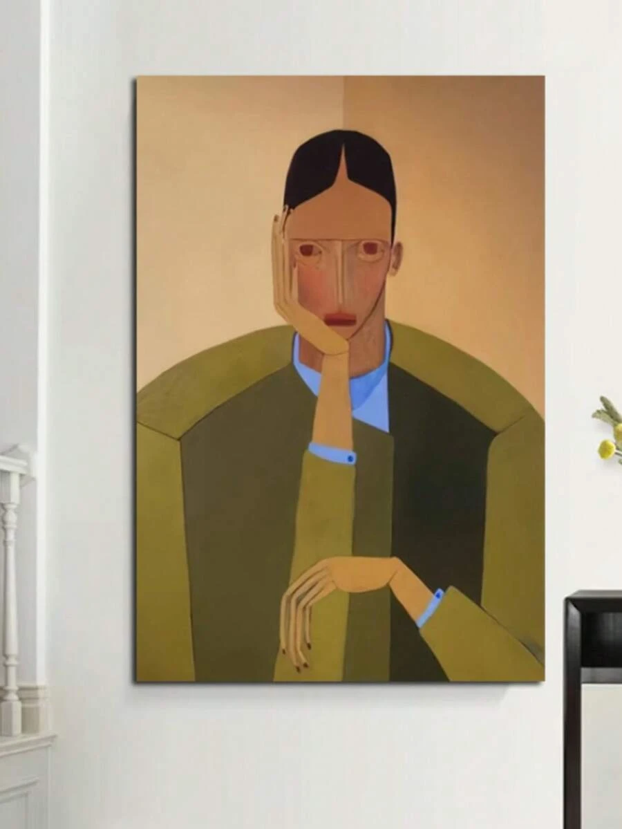 Abstract Portrait Canvas Art, Nordic Picasso Morandi Figure Decoration Painting, Home Living Room, Dining Room, Bedroom, Coffee Shop, Bar, Hotel Wall Decoration, Canvas Wall Art, Art Decoration, No Frame