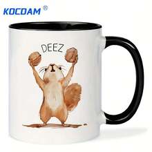 [11oz Ramic Mug] 11oz Insulated Ramic Coffee Mug |   Reusable, Dishwar, Multiple Beverages - 白色 - 查看 4