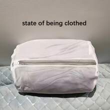 Polyester Shoe Laundry Bag With Zip Closure, Round Mesh Washing Bag Suitable For Sneakers, Running Shoes, Socks And Bras - Machine Washable Travel And Home Organizer Bag, Laundry Accessory, Sneaker Cleaner, Cylindrical Shape, Protective Cover, Laundry Bag. - Multicolor - View 9