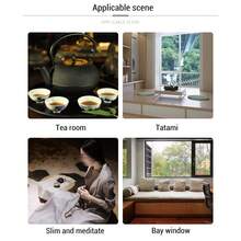 Natural Corn Husk Woven Meditation Mat --40x40cm Floor Cushion For Yoga And Fitness, Hand-Braided Straw Mat For Relaxation, Yoga And Home Decor. - Champagne - View 3