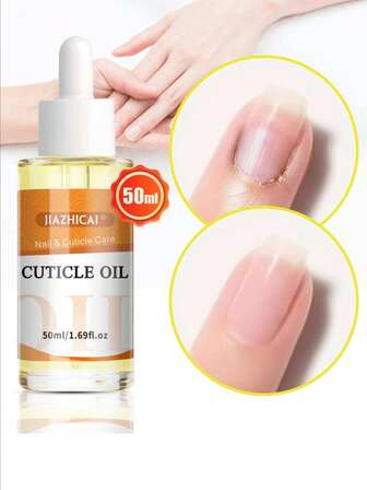 JIAZHICAI Nail Care Liquid For Women 50ml Cuticle Oil For Nail Caps And Edges, Nail Care Essentials, Portable Bottle
