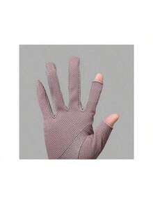 1 Pair Women's Short Lace Sun Protection Gloves With 2 Exposed Fingers For Spring/Summer/Autumn Riding/Driving/Hiking/Running Gloves With Touch Sensor Slip-Resistant Elastic Breathable Sweat Absorbent. Bow Valentine's Day Valentines - A - 查看 8