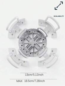 1pc Adjustable Kitchen Sink Dish Drying Rack, Multifunctional Bowl Storage Holder Stand - Multicolor - View 3