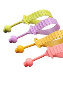 4pcs Silicone Mushroom Shaped Toilet Seat Lift Handles, Cute Toilet Lid Lifter, Toilet Seat Cover Lifting Tool, Bathroom Anti-Splash Toilet Seat Grip Handles - Multicolor - View 8