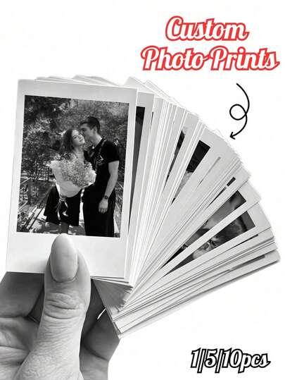 1/5/10 unidades Impresiones de fotos personalizadas - Recuerdos personalizados con foto y texto, adecuados para padres, abuelos y dueños de mascotas, impresión de foto 2D con información personalizable, aplicable para Navidad, ceremonia de graduación y aniversario, decoración multiusos para pared del hogar (sala de estar/dormitorio) y escritorio de oficina, fotos de recuerdos familiares