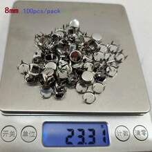 50/100pcs Round Brass 4 Claw Flat Rivets Studs 3/4/5/6/7/8/9/10mm For Leather Craft Costumes Bags Belts Shoes DIY Punk Goth Spike - Multicolor - View 40