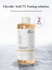 2 件装 7% 乙醇酸爽肤水 8.44 液体盎司，7% 乙醇酸去角质爽肤水，乙醇酸爽肤水，焕活肌肤（240 毫升） - 杏色 - 查看 2