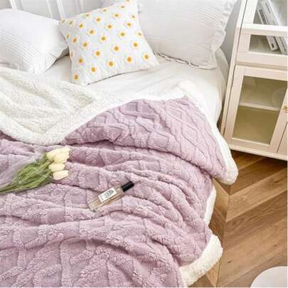 Manta Versátil de Textura Suave como la Nube para las Cuatro Estaciones, Manta Acogedora con Forro Coral Dúctil Engrosado y Colores Dopamina Vibrantes - Ideal para Siestas en la Oficina, Relajación en el Sofá de la Sala y Uso Cómodo en Dormitorios, Espacios Estudiantiles y Viajes