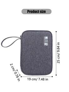1pc Creative New Fashionable Cute Minimalist Large Capacity Digital Storage Bag, Thickened Waterproof Shockproof Anti-Pressure Wear-Resistant Digital Accessories Organizer Bag, Electronics Protective Case, Multi-Function Storage Bag, Cosmetic Bag, Coin Purse, Compact And Portable, Can Store USB, Data Cables, Chargers, Cards, Pens, ID Cards, Earphones And Other Items, Suitable For Travel, Business Trip, Office, Meeting Room, Study, Library, Hiking, Vacation, Outdoor, Student Dormitory Essentials Camera Case Camera Bag Charger Case Packing Cubes For Women For Men Charger Bag - Multicolor - View 11