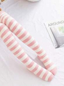 1 Pair Women's Cartoon Cute Thermal Lined Over,,Knee Socks, Cozy Socks - Multicolor - View 2