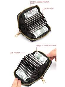 1pc Floral Print Mini Exquisite Cute Multi-Slot Card Holder Wallet For Girls, Essential Item For Delicate Ladies - Multicolor - View 3