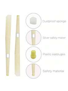 4-20pcs Compact Ear Cleaning Sticks - Home Spa Ear Care Tools - Beige - View 3