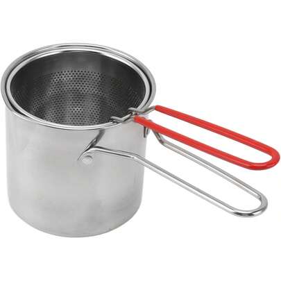 EstiloTendenciaOlla Para FreíR Multifuncional De Acero Inoxidable 304 Con Cesta Coladora Y De Silicona - Tempura Japonesa Para Pescado, Camarones Y PolloCalidad PremiumVersióN Mejorada