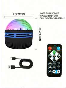 Creative Northern Lights LED Projector Lamp, Dynamic Starry Sky Lighting Effect, Galaxy Atmosphere Light, USB Powered, Couples Holiday Gift, Home Gathering, Event Decor Light, Suitable For Bedroom, Living Room, Game Room, Party, Birthday - Multi-color light - View 4