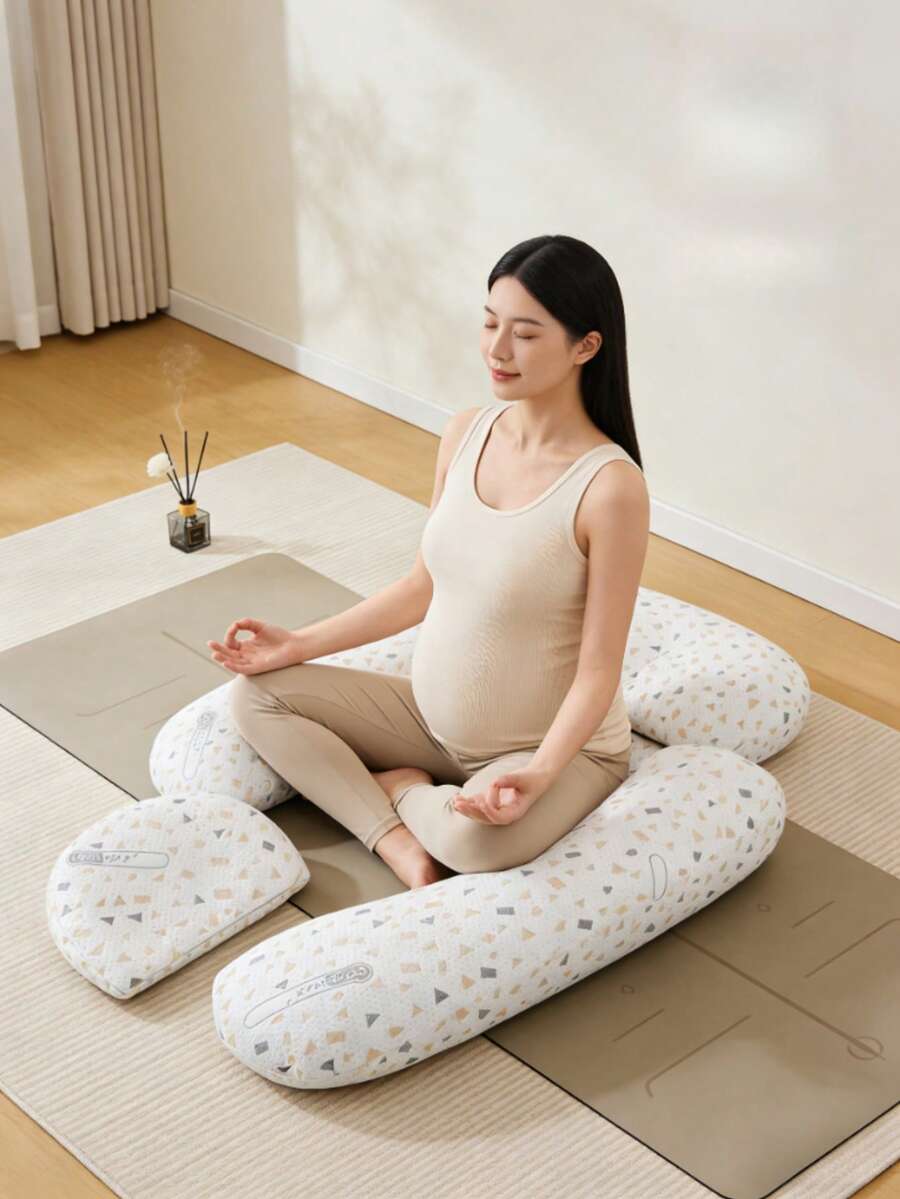 Pregnancy Nursing Pillow, Maternity Side Sleeper Support Pillow, Pregnancy Supplies, Leg Wedge Pillow - Multicolor - View 1