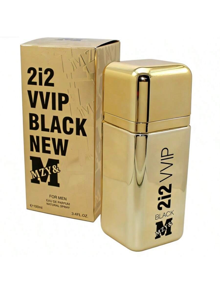 Perfume Masculino de Lujo con Diseño Dorado y Fragancia Intensa