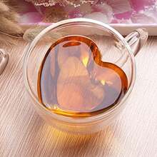 1/2/4/6件創意心形雙層隔熱玻璃咖啡/茶杯，80ml與200ml容量，附手柄。非常適合濃縮咖啡與卡布奇諾。也適合作為送給妻子、女朋友或家人的獨特生日或節日禮物。 - 彩色 - 查看 5