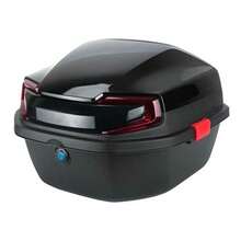 Motorradkoffer, Topcase für Roller, Topcase Motorrad mit Sperren, Wasserdicht und staubdicht, Wasserdicht Helmkoffer für Roller Motorrad Scooter Mofa, Schwarz - Schwarz - Übersicht 9