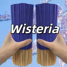 164 piezas/Set 22cm Incienso de Glicinia Natural, Varitas de Fragancia de Madera para Limpieza Espiritual, Eliminación de Energía Negativa, Decoración del Hogar y Oficina, Halloween, Navidad, Ayuda para la Meditación, Decoración de Festivales - Fragancia de glicina de 22 cm - Ver 2