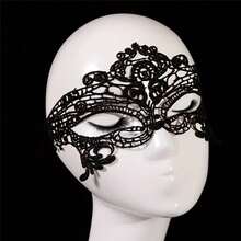 Mysterious And Sexy Masks, Christmas And Halloween Party Masks, Sexy Black Lace Hollow Masks, Glasses, Nightclub Queen Mysterious Masks, Interesting Mask Accessories, Perfect Gifts For Halloween And Christmas - Một kích thước - Xem 1