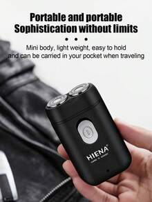 HIENA 1pc Men's Electric Shaver, Smooth And Smooth Rotating Shaving, USB Lithium Battery Charging, Mini Body For Easy Work And Travel, Accompanying You In Every Daily Life - Black - View 8