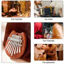 1 件 8 键卡林巴迷你卡林巴拇指钢琴 - 棕色 - 查看 8