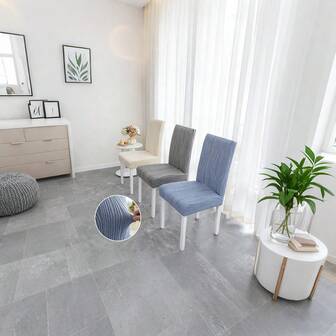 1件/4件/6件装弹力纯色椅套，柔软贴合通用办公椅套，可拆卸可水洗氨纶椅套（天鹅绒），适用于家用餐椅