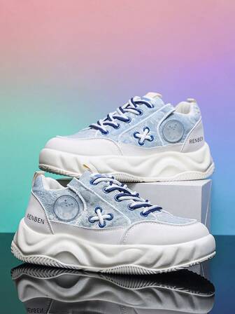 Zapatillas casuales para hombres, nuevos zapatos deportivos de moda para hombres, cómodos, ligeros y versátiles, con suela gruesa y elevadora, zapatos tipo pan