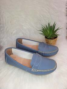 Women's Casual Moccasin - Indigo - 查看 3