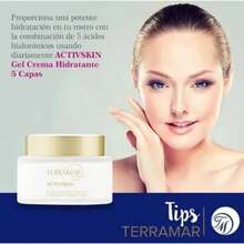 Terramar Gel Facial Hidratante Con Acido Hialuronico 5 Capas Día/noche Todo Tipo De Piel - Plateado - Ver 5