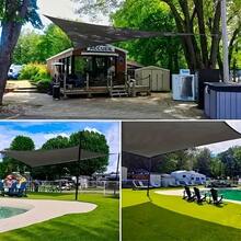 米色遮阳网 PE塑料防紫外线植物棚户外遮阳网防晒布遮阳率90% - 米色 - 查看 11