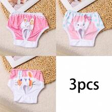 BVEOYPET 3条装可爱印花宠物卫生裤，可水洗，专为狗狗生理期设计。狗狗卫生裤。可爱印花宠物服装。宠物卫生裤。