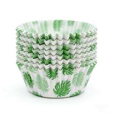100/200 Giấy lót bánh cupcake tiêu chuẩn họa tiết lá rùa nhiệt đới, cốc giấy nướng bánh họa tiết lá cọ xanh, giấy lót bánh cupcake dùng một lần cho đám cưới, ngày lễ, tiệc trà chiều, tiệc Luau. - Nhiều màu - Xem 6