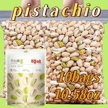 BE&CHEERY 10 Bags Of Pistachios, 10.58 Ounces, Made With Salt Baking, With A Salty And Crispy Taste. The Flesh Is Carefully Selected To Be Large And Plump, And The Ingredients Are Clean. It Is Suitable For Office Afternoon Tea, Valentine's Day Gifts, Drama Snacks, After-School Snacks, Picnic Party Snacks, And Also A Must-Have Snack For Christmas Eve, Christmas, And Halloween. Each Bag Is 1.06 Ounces - 300克 - 查看 11