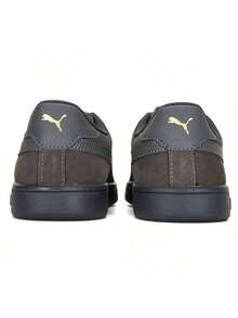 Puma Giày thể thao Smash V2 L CN có đế trong và lớp mút mềm, giày thường ngày cổ thấp có đệm dành cho nữ, mã số 391840-01 - Sắt xám-sắt xám-vàng - Xem 5