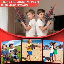 Electric Gel Blaster Set Featuring Dual Modes: Automatic Burst Fire And Manual Single Shot. Ideal For Outdoor Shooting Activities And Team Games, Also Makes A Perfect Gift For Halloween And Christmas Automatic Shooting Games. Shooting Game Equipment, Team Game Gear. - Đỏ và đen - Xem 2