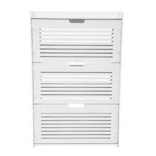 Shoe Storage Cabinet With 3 Flip Drawers, Shoe Cabinet For Entryway Slim, Free Standing Shoe Rack Cabinet, Narrow Shoe Organizer For Entryway, Hallway, White - 白色 - 查看 9