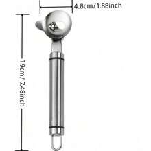 Spoon Cactus Peeler, Multi Functional Pelador De Nopales Con Espinas Stainless Steel Cactus Peeling Tool With Perforated Long Handle Noodle Knife, Suitable For Kitchen Small Tool Accessories, Holiday Transportation, Home Goods, Halloween, Christmas. - Silver - View 3