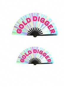 2pcs Laser Silver Letter Cheer Gifts, Suitable For Concerts, Birthdays, Fan Events, Unique Cheering Gadgets - Laser Silver Ribbon With Multi-color Lettering - View 8