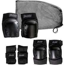 Franklin Sports Youth/Adult Knee Pads, Elbow Pads, Wrist Guards 3 in 1 Protective Set for Skate Protective - Skateboard - Biking(Infantil) - Multicolor - Ver 2