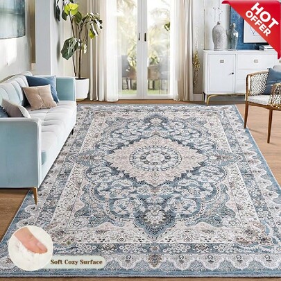Dywan w wersji High-End (1200 g/m²)/Velvet o dużej powierzchni, wykonany z zagęszczonego materiału o wysokiej gęstości. Ten luksusowy koc idealnie pasuje do każdego stylu wnętrza. Można go prać w pralce, co ułatwia konserwację. Wykonany z materiału o wysokiej gęstości i wyposażony w antypoślizgowy spód z drobinkami, skutecznie zapobiega blaknięciu. Nowoczesny styl nadaje się do sypialni.