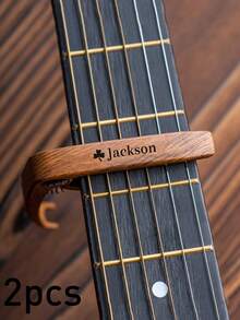 LICVIC Custom Engraved Guitar Clip, Personalized Electric Guitar Clip, Music Gift, 7x9cm, Black Silver Wood Color, Acoustic Guitar Accessory, Music Lover, Guitar Accessory - Style a - View 14