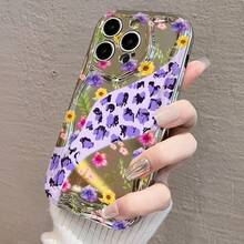 17promax/16pro/15plus/14/13/12/11対応 電鍍防摔スマホケース 花とレオパード柄 スタイリッシュデザイン 衝撃保護 高品質素材 携帯電話カバー for  17promax,16pro,15plus/14/13/12/11 - シルバー - チェックする 4