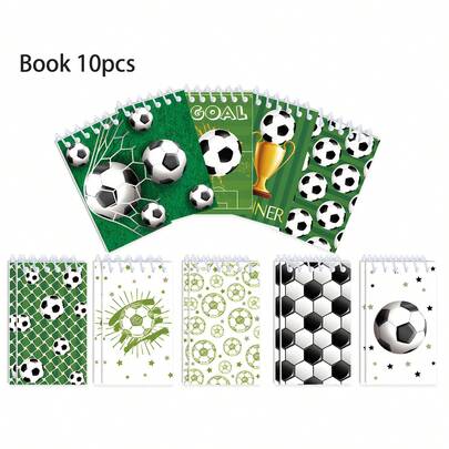 12pcs Soccer Spiral Notebooks, Memo Pads, Back To School Planners, Pocket Notebooks, Notepads, Student Diaries, Student Favorite Birthday Gifts, Sketchbooks, Memo Books, School Supplies, Student Prizes, Back To School Stationery, 4/12pcs Assorted Patterns