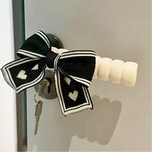 防静电门把手保护套 - 加厚防撞套，红色蝴蝶结设计，耐用面料，适用于卧室和家居，防止刮擦并保护门把手，门把手保护套，卧室配件，装饰性蝴蝶结设计隔热，闺蜜节，小狗，嘉年华 - 彩色 - 查看 12