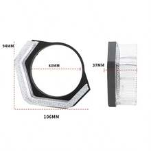 2pcs 3-Inch 5D RGB LED Angel Eyes Halo Rectangular Lamp Shade, App Controlled, Suitable For Car Lights - I8-v-3inch - View 3